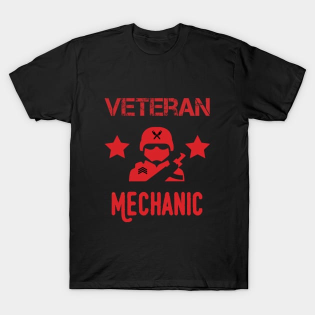 Veteran Mechanic Red Army T-Shirt by The Hvac Gang